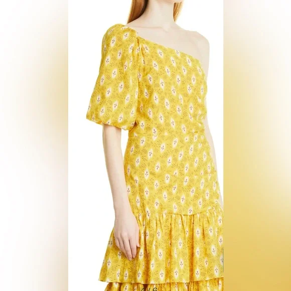 NWT! Veronica Beard Virginia Floral One- Shoulder Maxi Dress - Picture 8 of 10